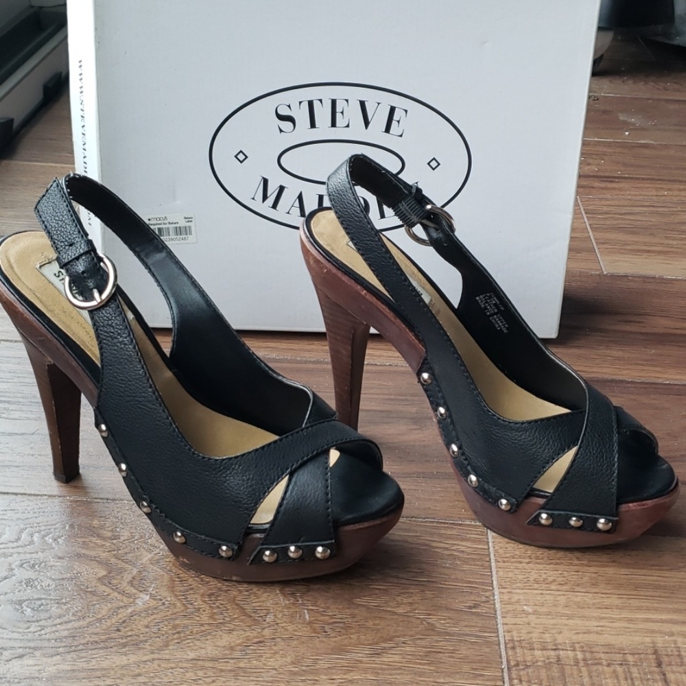 Steve Madden Sling Back Peep Toe Heels